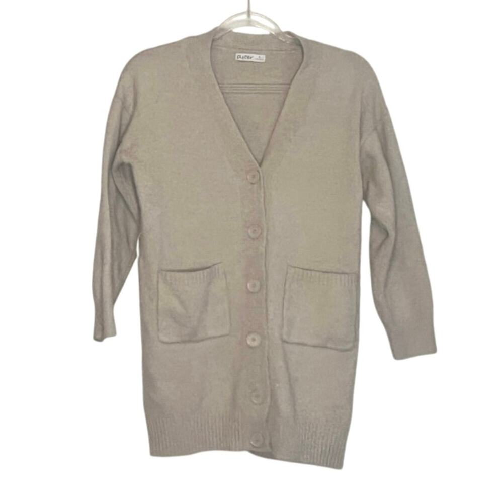 Aster Khaki Longline Cardigan Dark Academia Professor Poetcore M